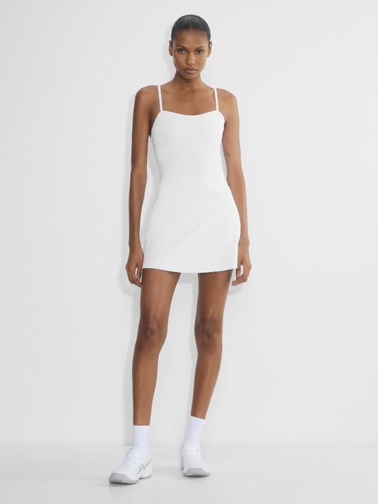 TNA Dresses & Skirts - Golden BUTTER Toss Sweetheart Sports Dress, White, Size Medium, Aritzia